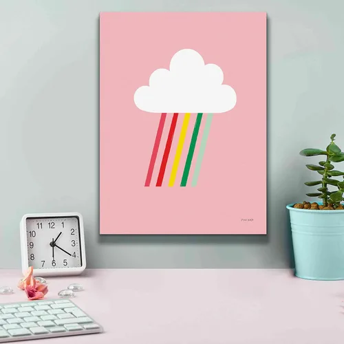 Vista 4 de Epic Graffiti 'Rainbow Rays I' by Ann Kelle Designs, Canvas Wall Art, 12"x16