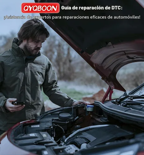 Vista 8 de QYQBOON Escáner OBD2 Bluetooth para automóviles - Herramientas de escaneo OBD2 inalámbricas y lector de códigos para iPhone/Android, herramienta