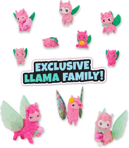 Vista 5 de Hatchimals CollEGGtibles, caja familiar de llama arcoíris con juego sorpresa, 10 personajes, 2 accesorios, juguetes para niños a partir de 5 años