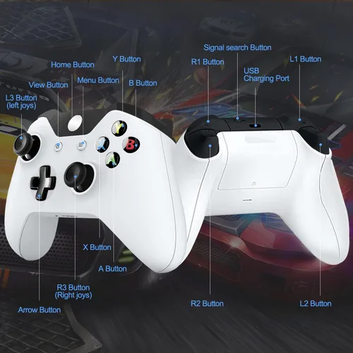 Vista 2 de Para control Xbox, controlador inalámbrico para Xbox One, Xbox Series X&S, Xbox One X&S, Windows PC, Xbox PC y Xbox Game Controller con conector
