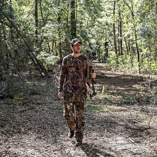 Vista 3 de Camiseta de caza de camuflaje protección contra olores y insectos para todo el año.