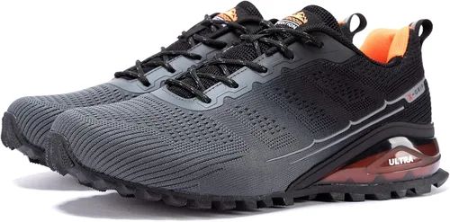 Vista 3 de Kricely Tenis de correr para hombre, para caminar, senderismo, tenis para hombre, tenis cruzado, tenis al aire libre, calzado casual