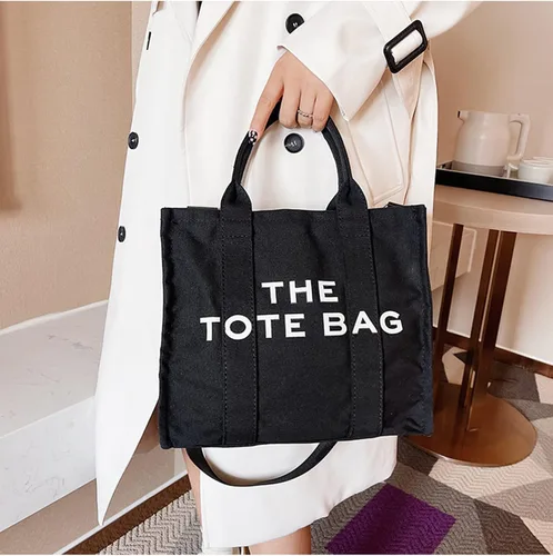 Vista 6 de The Tote Bag - Bolso cruzado de lona para mujer, bolsa de viaje de lona con cremallera, bolsas de trabajo para hombro