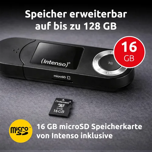 Vista 3 de Intenso Reproductor MP3 Music Walker 16 GB Negro