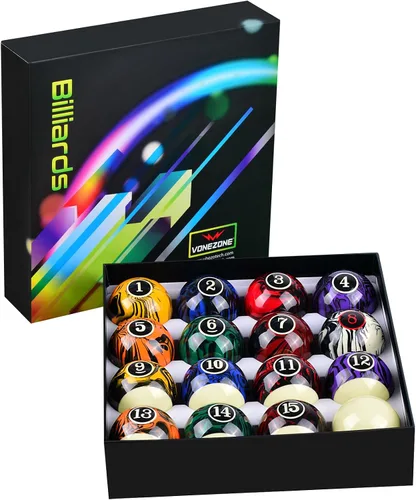 Vista 2 de Billiard Balls Complete 16 Ball Set, Pool Balls Billiard Set 2-1/4" Regulation Size,New Upgrade Billiards Professional Pool Table Balls