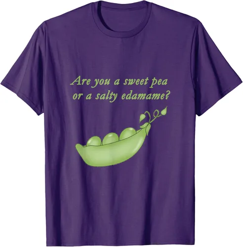 Vista 17 de ¿Eres un guisante dulce o edamame salado? Camiseta, Negro