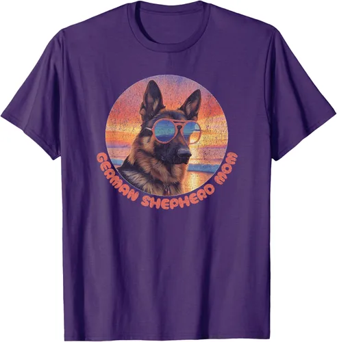 Vista 3 de Divertida camiseta de pastor alemán mamá, GSD Schäferhund, mamá, mamá, Negro