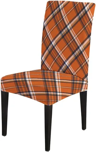 Vista 206 de CAPSCEOLL Christmas Dining Chair Covers,Snowflakes Festive Winter Pattern Stretch Chair Covers for Dining Room Set of 2 Washable Spandex Parson