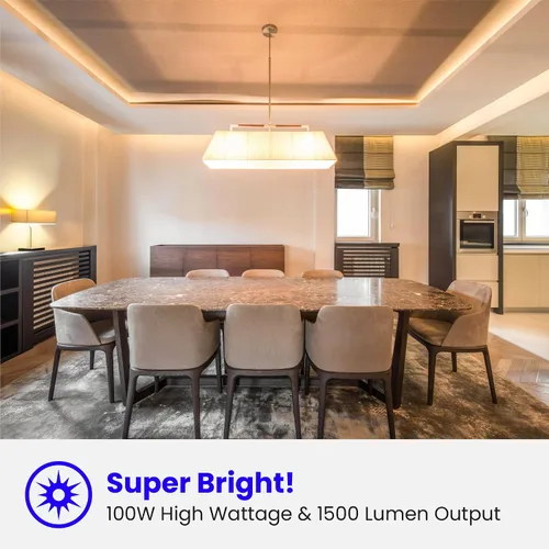 Vista 8 de Feit Electric Bombillas LED A19, equivalente a 100 W, no regulables, 1500 lúmenes, base estándar E26, blanco suave de 2700 K, 80 CRI, vida útil