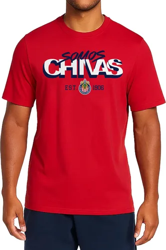 Vista 6 de Icon Sports Official Club Deportivo Guadalajara - Chivas Cotton T-Shirt - Unisex Adult