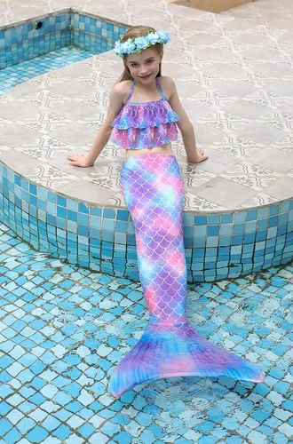 Vista 7 de Kokowaii - Sofisticado traje de baño con cola de sirena para niñas