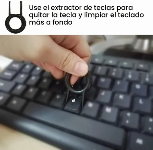 Vista 6 de Kit de limpieza para computadora, 19 en 1, cepillos multiusos antiestáticos, cepillos para ropa, impresora de computadora, ventana de reproductor