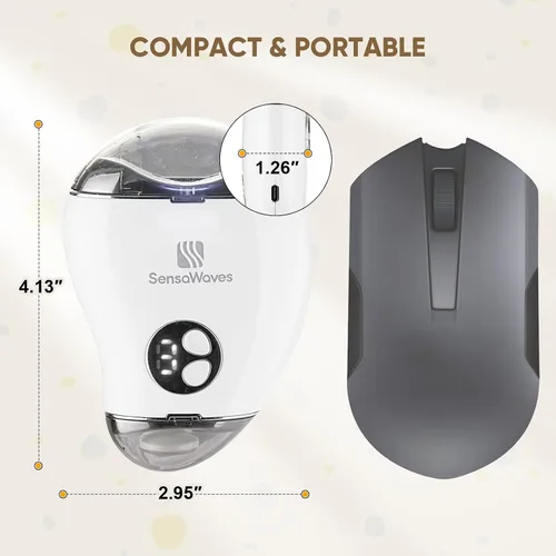 Vista 3 de Cortaúñas eléctrico 3 en 1 para bebés y adultos, recortadora recargable por USB con luz LED, pulidora y contenedor de almacenamiento, velocidad