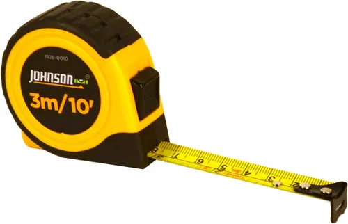 Vista 3 de Johnson Level & Tool 1828-0010 - Cinta métrica (10 pies), color negro y amarillo, 1 cinta