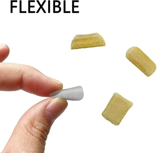 Vista 3 de 100 pantallas de tubería, filtros de tubo de 3/4 pulgadas, 50 pantallas de tubería de acero inoxidable de primera calidad y 50 filtros de latón