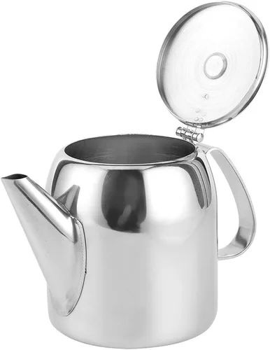 Vista 6 de Tetera de acero inoxidable de 0,5 L, tetera de acero inoxidable, tetera de té, tetera de acero inoxidable, boquilla corta fría para restaurantes