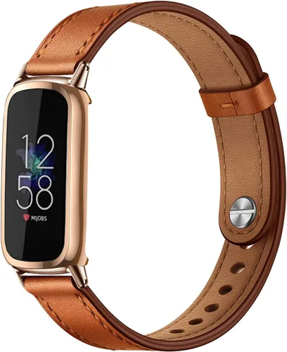 Vista 9 de Bandas de cuero elegantes y delgadas compatibles para Fitbit Luxe, correa de muñeca, pulsera suave de reemplazo para Fitbit Luxe Fitness and