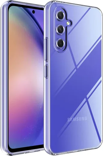 Vista 7 de Funda transparente para Samsung Galaxy A53. Funda protectora de silicona TPU de plástico transparente para Samsung A53 [resistente a los arañazos]