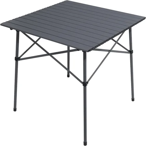 Vista 10 de Portal Mesa Cuadrada Plegable de Aluminio Ligero con Tablero Enrollable para 4 Personas Mesa Compacta con Bolsa de Transporte para Camping, Picnic