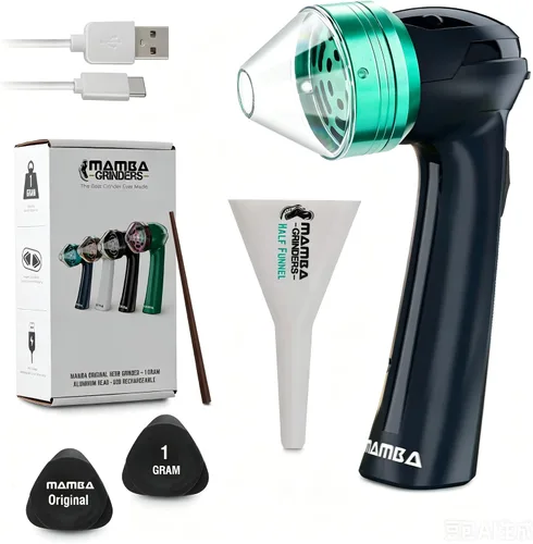 Vista 10 de Mamba Molinillo de especias eléctrico original, recargable por USB, molinillo de hierbas y especias con dientes de aluminio, molinillo de cocina