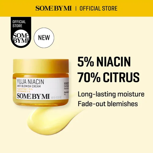 Vista 3 de SOME BY MI Yuja Niacin - Crema antimanchas – 2.02 onzas, 2.0 fl oz – Crema hidratante facial coreana de niacinamida al 5% para iluminar la piel