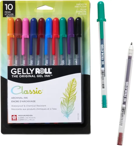 Vista 11 de Sakura 37581 - paquete de 3 bolígrafos de tinta en gel tamaño medio, negro Classic Med 3-pc Negro