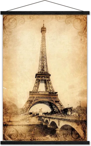 Vista 7 de Trends International The Eiffel Tower - Póster de pared rústico, 14.725 x 22.375 pulgadas, versión enmarcada de madera de granero