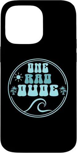 Vista 21 de One Rad Dude 1st Birthday Surf Beach Groovy Case for iPhone 17
