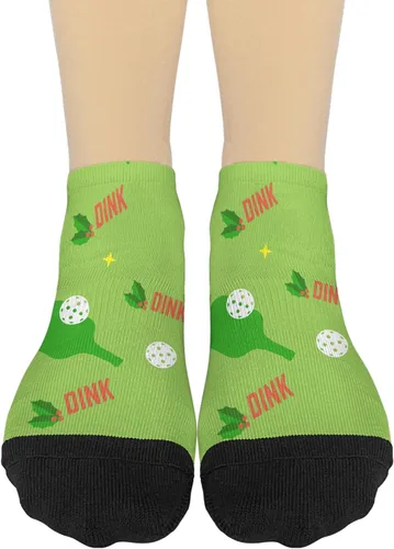 Vista 2 de devor Calcetines tobilleros para mujer, calcetines de algodón para mujer, calcetines de tobillo de moda, paquete de pickleball para niñas, Blanco