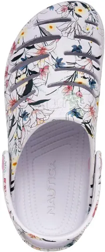 Vista 4 de Nautica Zuecos para mujer Sandalias deportivas deportivas Zapatos de agua sin cordones con correa trasera ajustable Zapatos deportivos de playa