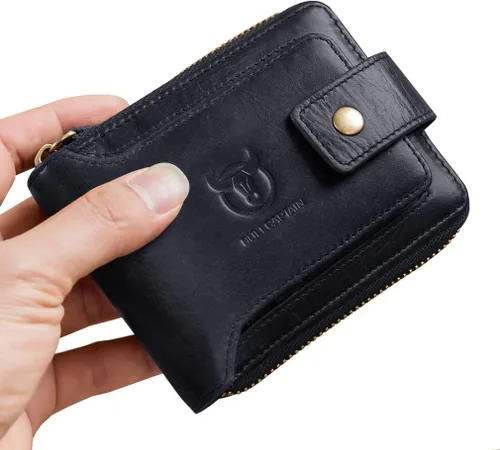 Vista 2 de Hebetag Cartera de cuero para hombre, organizador de muñeca