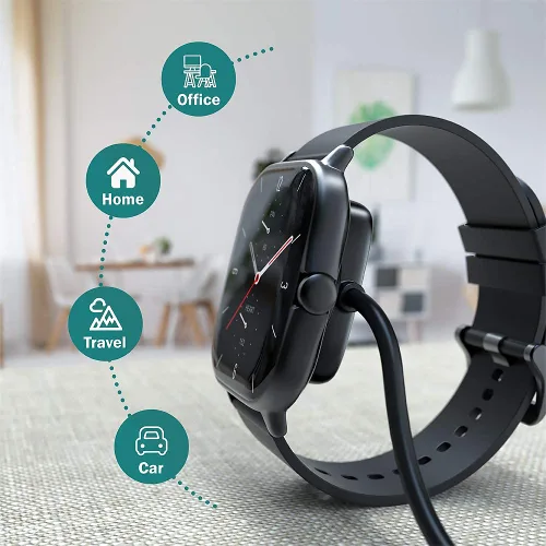 Vista 7 de Cargador de cable USB para Amazfit BIP 3, GTS 2, GTS 2 Mini, GTS 2e, GTR 2, GTR 2e – Paquete de 2 cables de carga de 3.3 pies para T-Rex Pro, BIP U