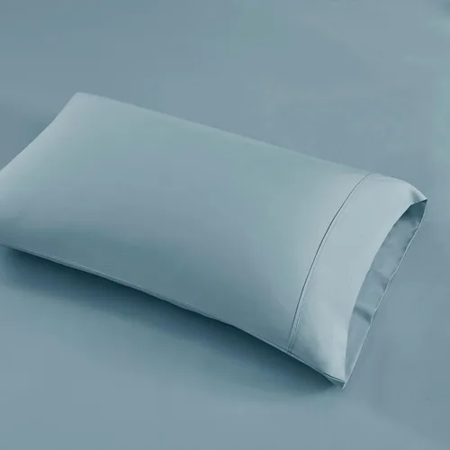 Vista 6 de Beautyrest Juego de sábanas de 1000 hilos, color sólido, bolsillo profundo elástico, para todas las estaciones, transpirable, HeiQ Smart Azul