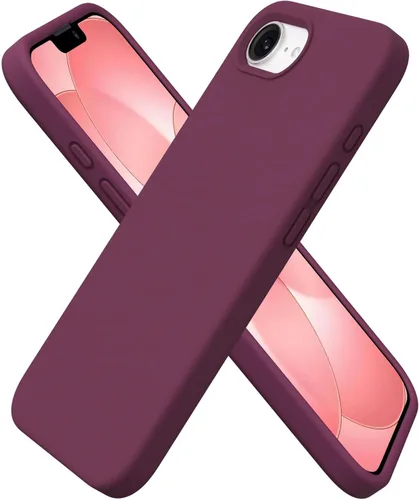 Vista 18 de ORNARTO Funda compatible con iPhone 16e de 6.1 pulgadas (2025), silicona líquida de 3 capas cubierta completa de goma de gel suave, funda protectora