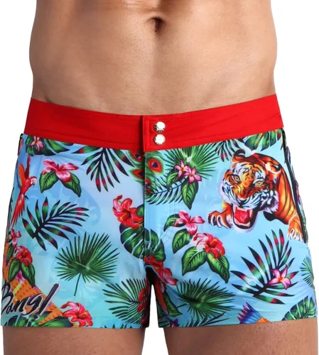 Vista 67 de Bang Men's Swimwear - Beach Shorts - Stretchy Quick-Dry All-Use Premium Swimsuit Trunk Square Cut