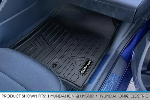 Vista 3 de SMARTLINER Juego de alfombrillas de primera fila de ajuste personalizado compatibles con Hyundai Ioniq 2017-2022