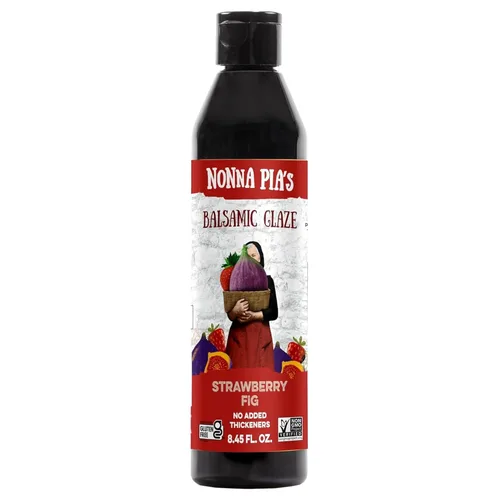 Vista 10 de Nonna Pia's Cabernet Merlot Balsamic Glaze – Vinagre balsámico de Módena certificado IGP – Sabor de cuerpo completo – Perfecto para hamburguesas