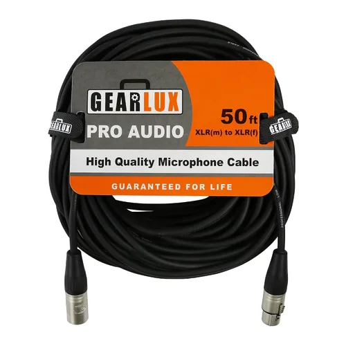 Vista 23 de Gearlux – Cable de micrófono XLR, completamente balanceado, macho a hembra, 25 pies - Paquete de 3