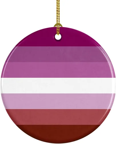 Vista 12 de Caroline's Treasures Trigender Pride - Adorno de cerámica para colgar en el árbol de Navidad, para el hogar, Navidad, fiestas, regalo, 3 pulgadas