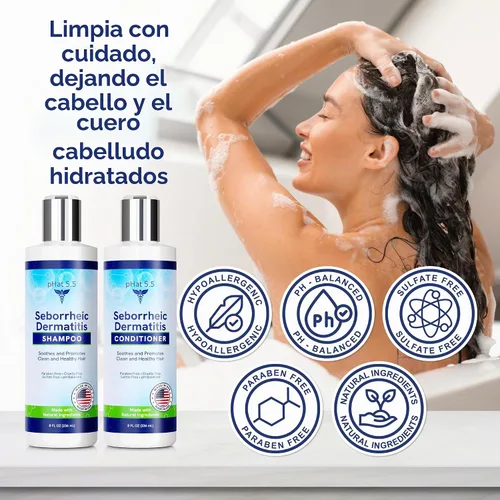 Vista 5 de Champú y acondicionador pHat 5.5 para seborrea y dermatitis