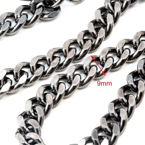 Vista 10 de Double K Basic Strong Strap Biker Trucker Key Jean Wallet Chain (17"/21") SLV/BLK CS146MLT