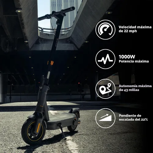 Vista 5 de Scooter eléctrico Segway Ninebot Serie MAX para adultos, 22-28 MPH, hasta 50 millas de alcance, suspensión doble, certificado UL-2272 2271 (G2/G3)