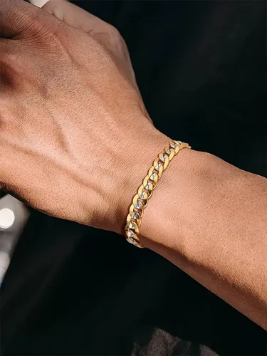 Vista 9 de U7 - Collar de Cadena de Eslabones Cubanos, Collar de Cadena Gruesa de Acero InoxidableNegroDorado Chapado para Hombres y Mujeres, 14-30 Pulgadas