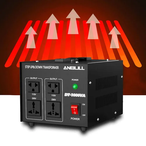 Vista 6 de Anbull Convertidor de Voltaje Transformador de Voltaje de 1000 Vatios, 220V / 230V / 240 Voltios a 110V / 120 Voltios o 110V / 120 Voltios a 220V