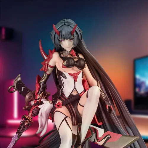 Vista 7 de Honkai Impact Raiden Mei 9.8 pulgadas en detallada, bonita figura decorativa coleccionable