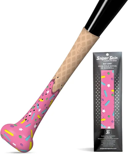 Vista 8 de SNIPER SKIN Baseball & Softball Bat Grip - Replacement Bat Grip Wrap - Easy Install, Strong, Waterproof, Tacked for Performance Negro