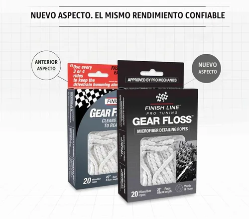 Vista 2 de Finish Line Gear Floss - Cuerda de limpieza de microfibra (paquete de 20 cuerdas de microfibra)