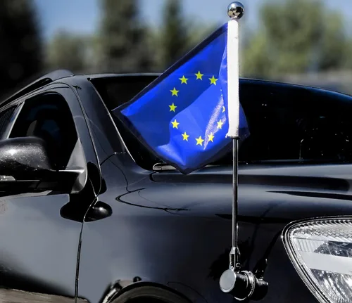 Vista 4 de Bandera de coche Diplomat-Bayonet-Chrome USA