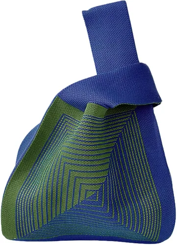 Vista 23 de Bolso pequeño con nudo de muñeca para mujer Tricolor negro.