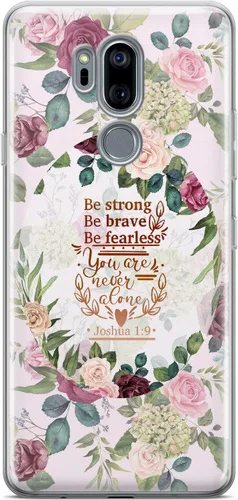 Vista 5 de Mertak Funda transparente compatible con LG Stylo 6 5 4 K61 K51S K41S K30 K20 Q70 Q60 Joshua 1:9 Slim Quote Funda protectora de silicona cristiana